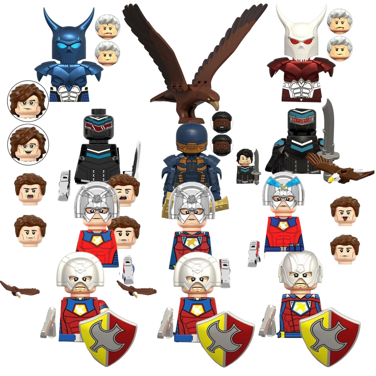 SuicideSquad Peacemaker Blue D - Lego Minifigure Holder 评论和价格
